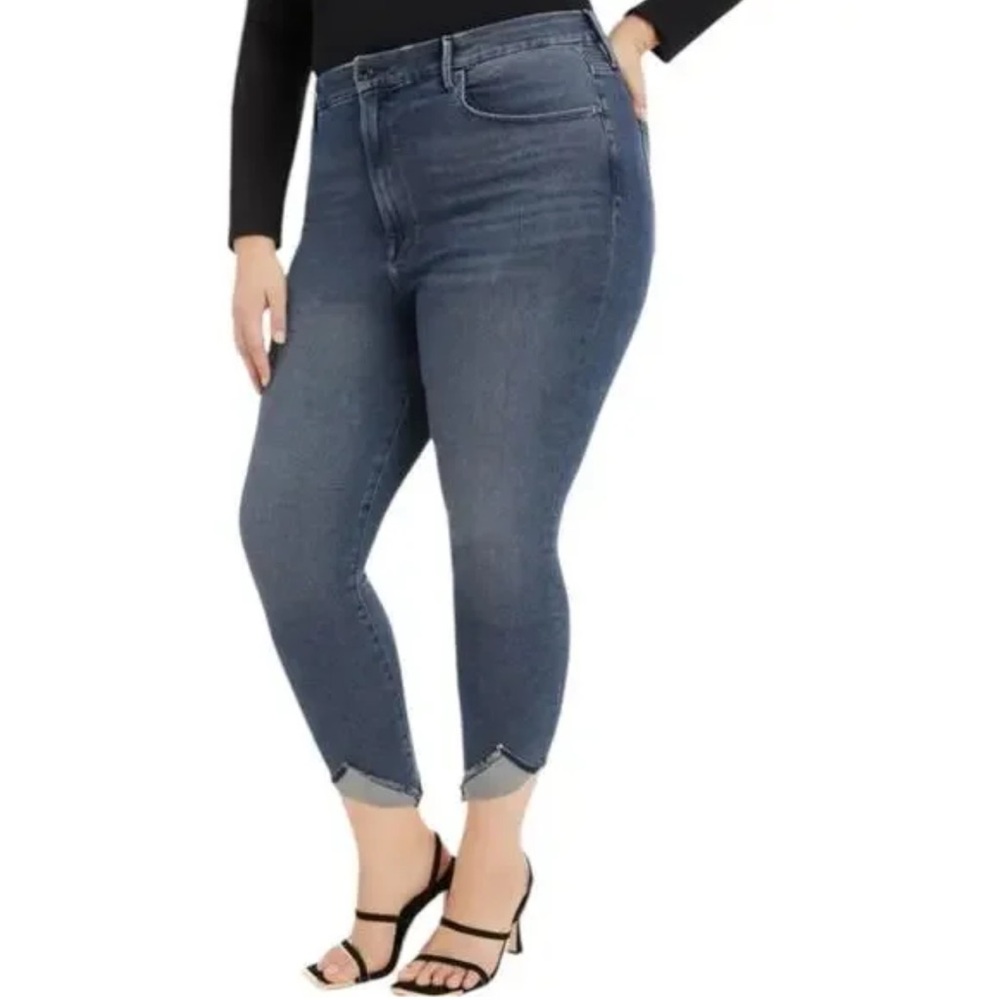 Good American Good Waist Crop Skinny Hight Rise Jeans